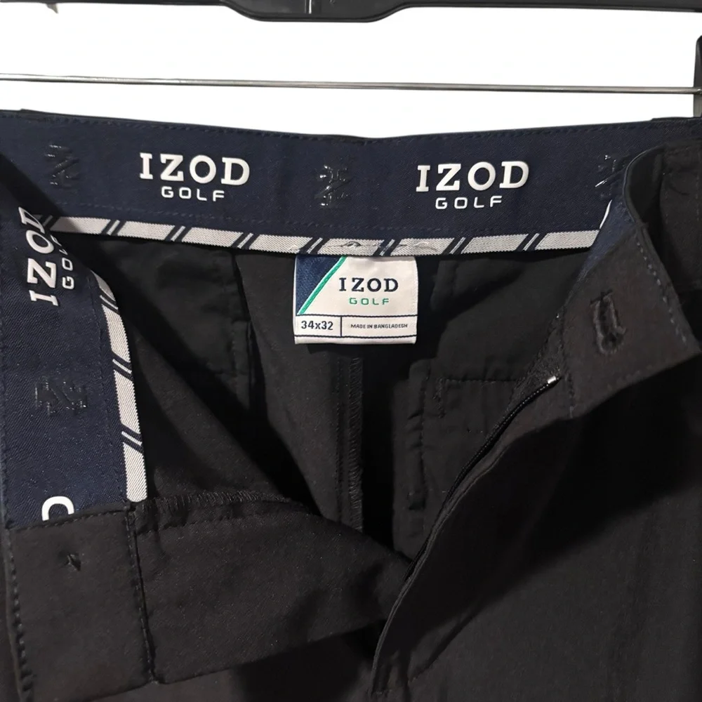 Izod Black Golf Slim Fit Sportswear Pants Size 34